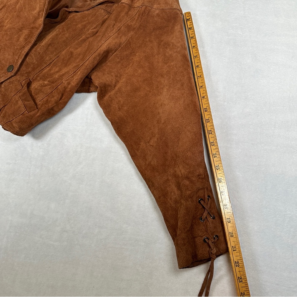 Wilsons 80s vintage suede brown Leather Jacket western southwestern boho cowboy - Picture 8 of 15